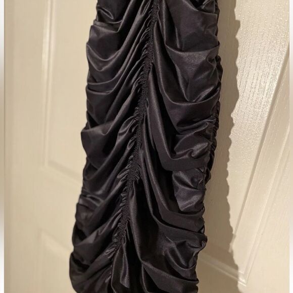 ALEXANDER WANG NWT Ruched Cami Slip Dress Black Size XL $450 - Picture 5 of 9